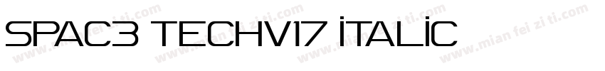 spac3 techv17 italic字体转换